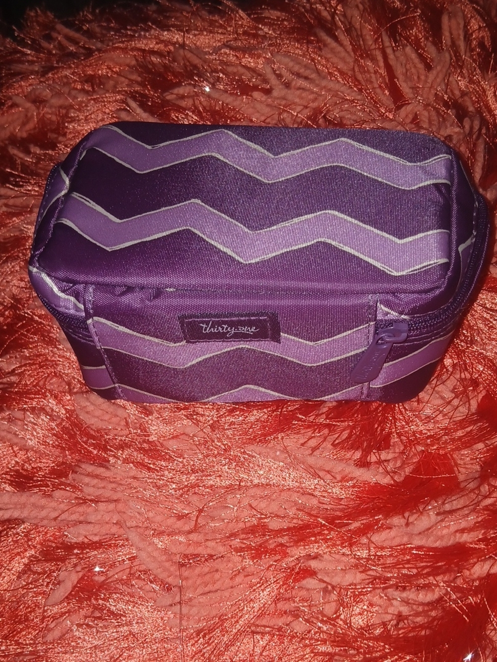 thirty-one Baubles & Bracelets Plum Chevron Jewelry Case
